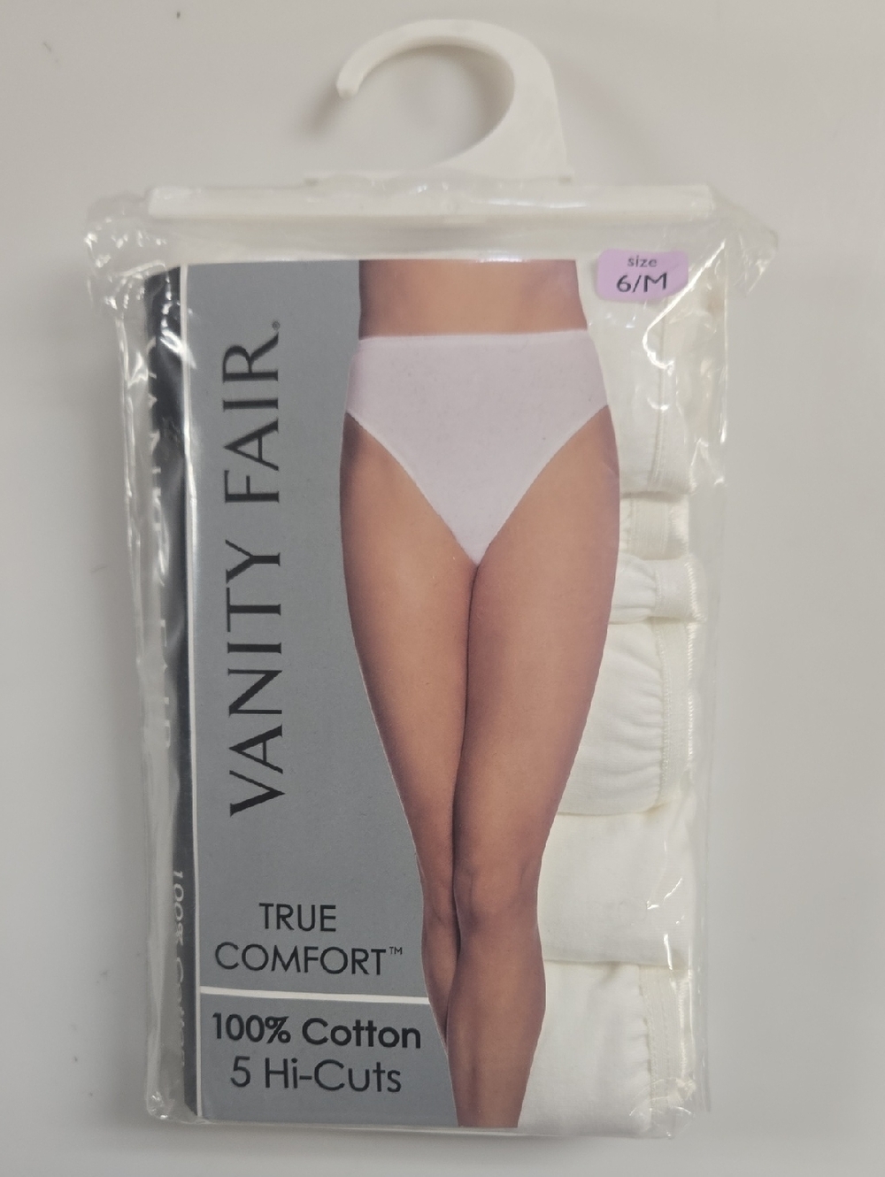 Vanity Fair White Hi-Cut Cotton Briefs - 5 Pack